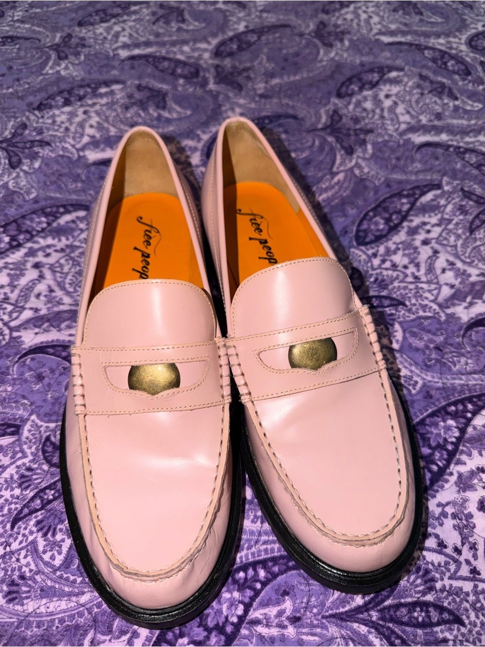 FREE PEOPLE Liv Penny Loafer Perfect Pink